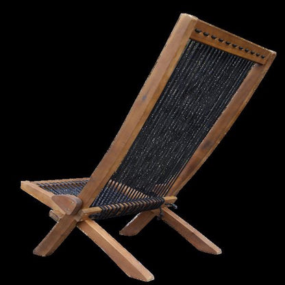 Foldable Low Profile Acacia Wood Lounge Chair