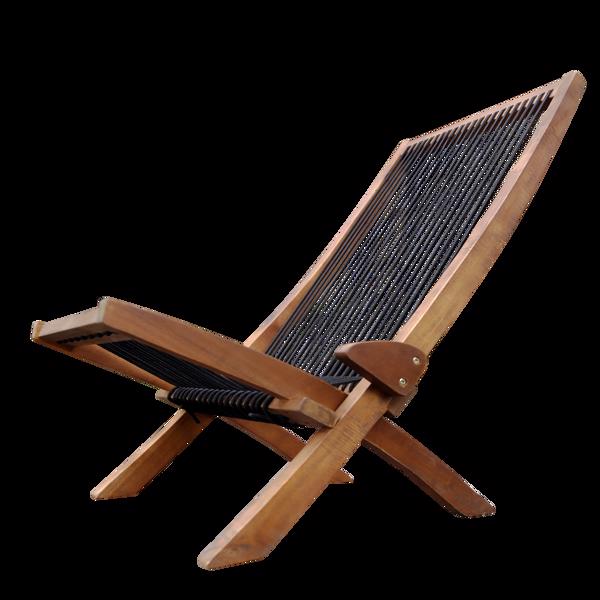 Foldable Low Profile Acacia Wood Lounge Chair