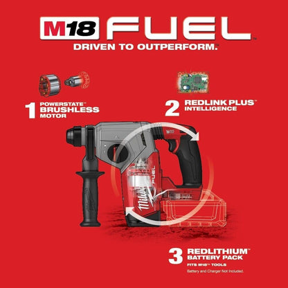 Milwaukee 2912-20 M18 Fuel 18V 1" Sds Plus Brushless Rotary Hammer