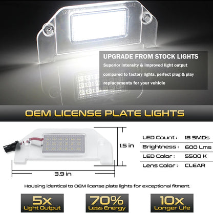 2005-2014 Dodge Challenger/ Charger LED12V 6000k White License Plate Light