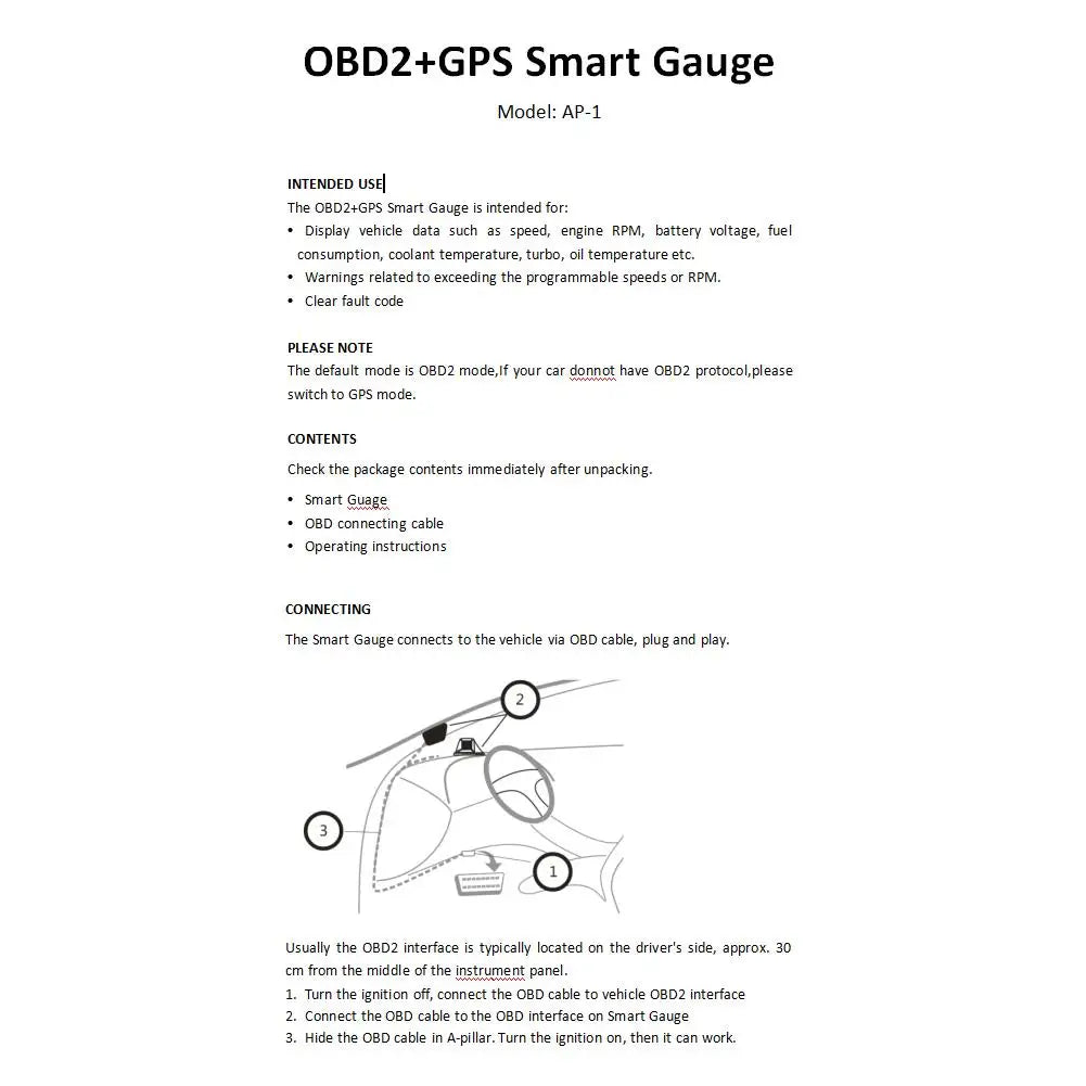 OBD2 Universal Car HUD Head Up Display Digital GPS Speedometer with Speedup Test Brake Test Overspeed Alarm TFT LED Display