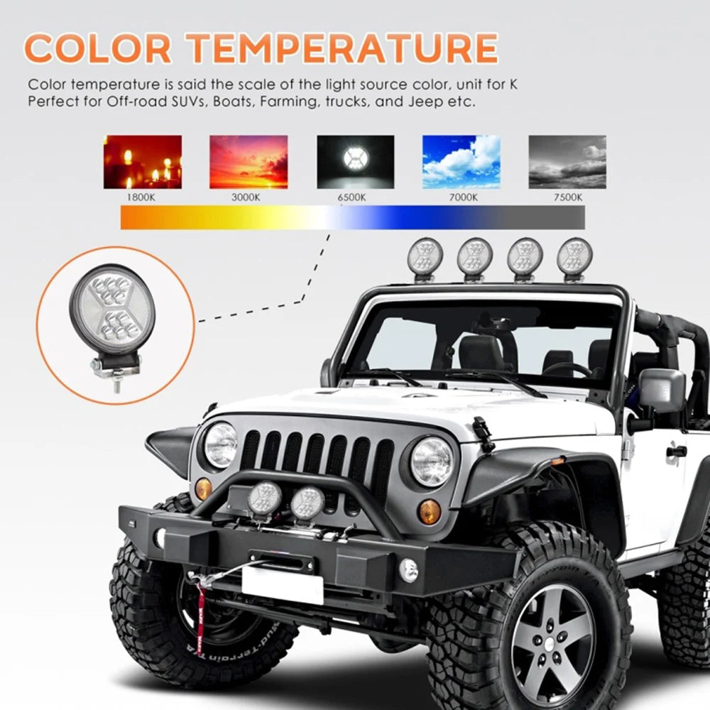 117W led bar off road led headlights For Jeep