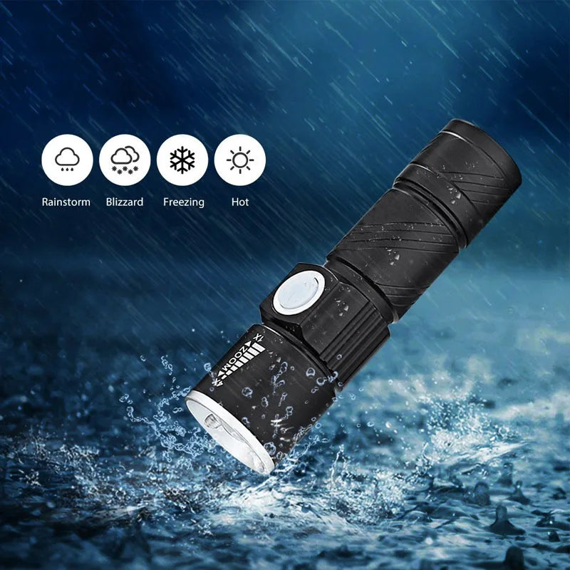 ZK20 Rechargeable Waterproof Tactical Mini LED Flashlight