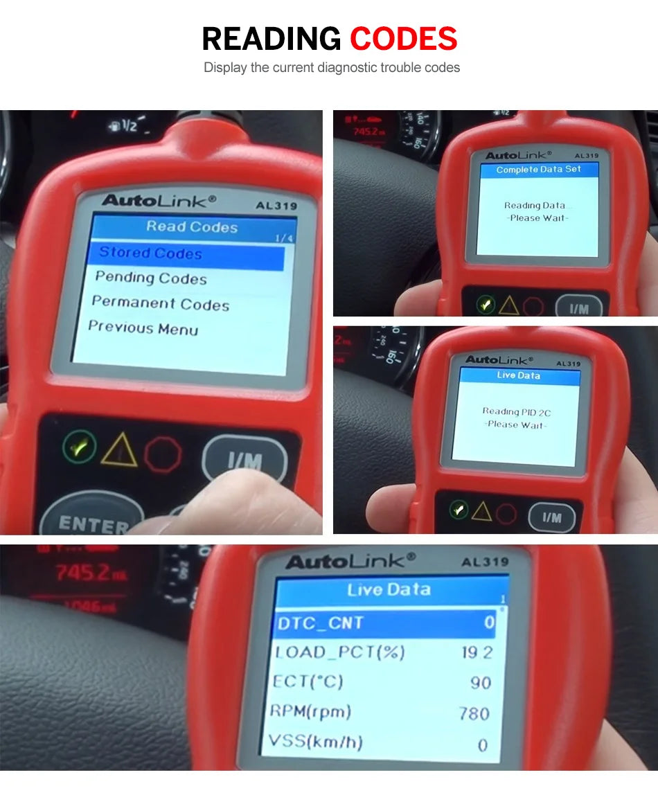 AL319 OBD2 CAN Code Reader