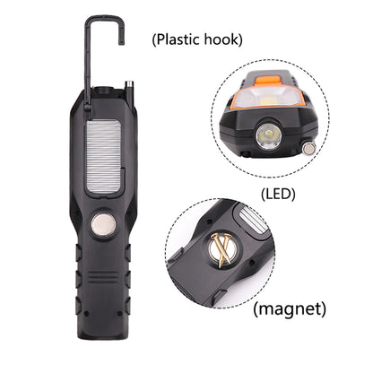 ZK20 COB LED USB Rechargeable Flexible Magnetic Flashlight