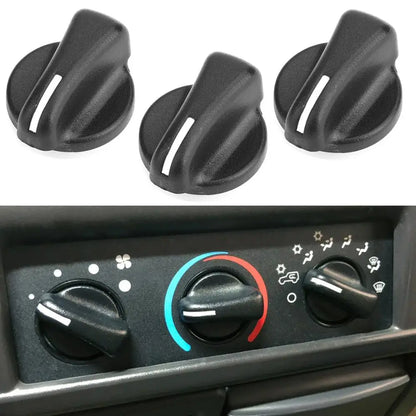 1999-2006 Jeep Wrangler TJ Heater A/C Blower Fan Speed Control Knob Black