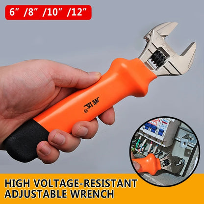 1000V High Voltage-Resistant Adjustable 6"8"10"12" Electrician Maintenance Wrench