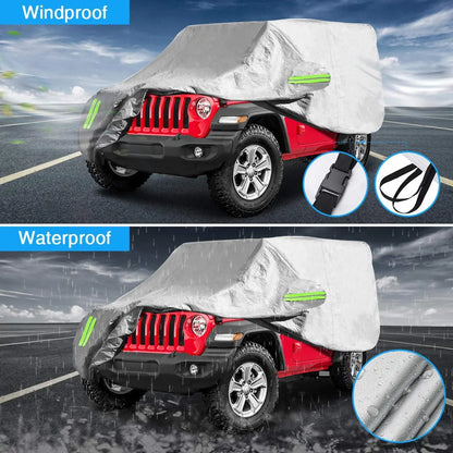 For JEEP Wrangler 2 Door Outdoor Full Car Cover