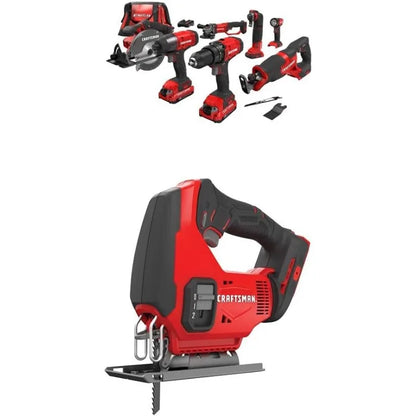 CRAFTSMAN V20 Cordless Drill Combo Kit, 7 Tool (CMCK700D2)