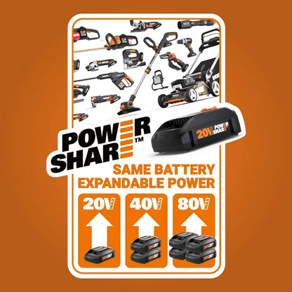 Worx 40V Turbine Leaf Brushless Cordless Blower with Battery and Charger