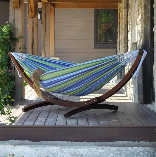 Vivere C8SPCT-24 Solid Combo Wood Hammock, Oasis