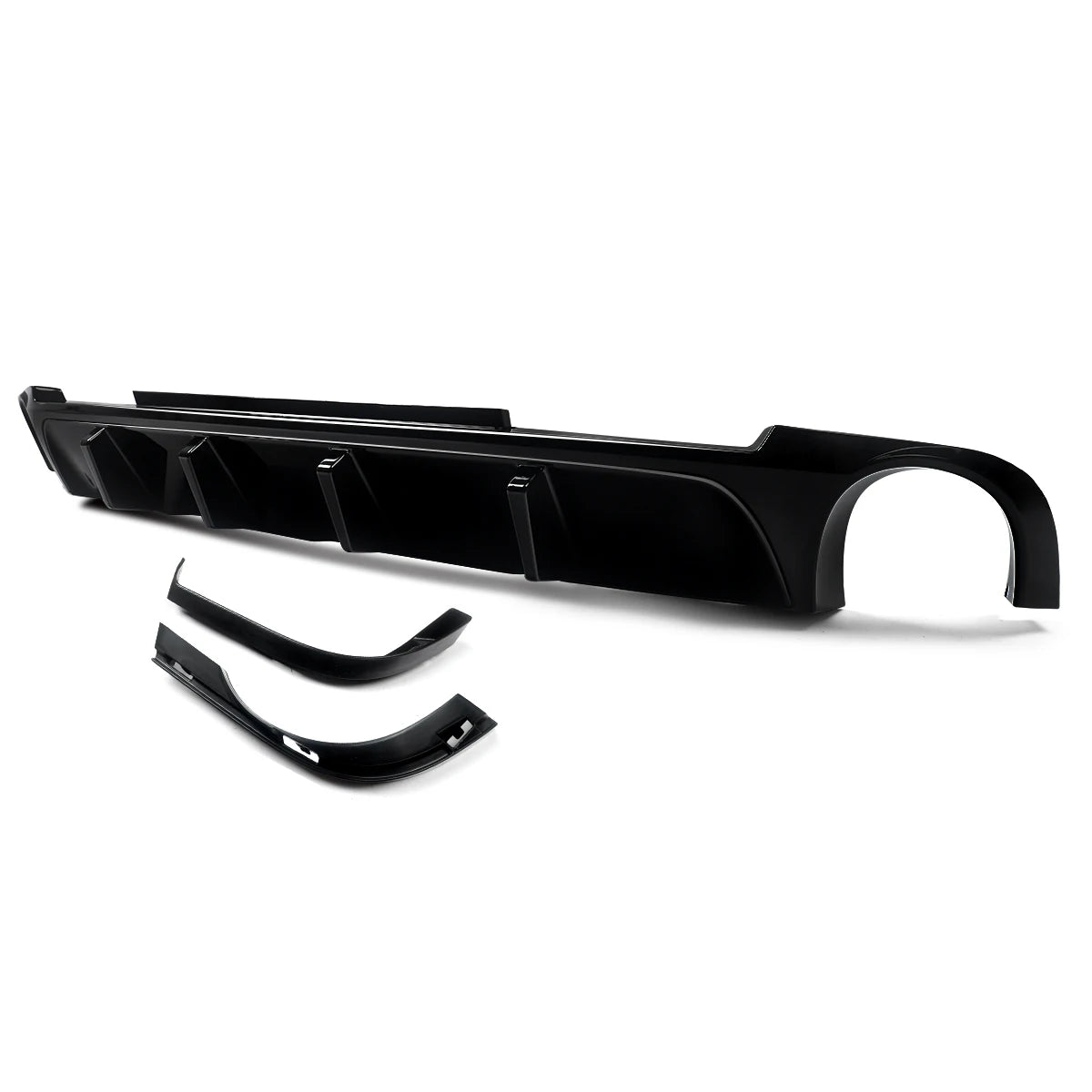 2013 2014 Mustang V6 GT V8 Glossy Black Rear Diffuser