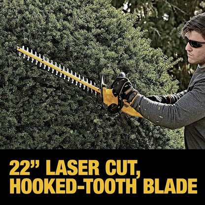 DEWALT 20V* MAX Cordless Hedge Trimmer, 22 Inches, Tool Only (DCHT820B), Battery Powered,