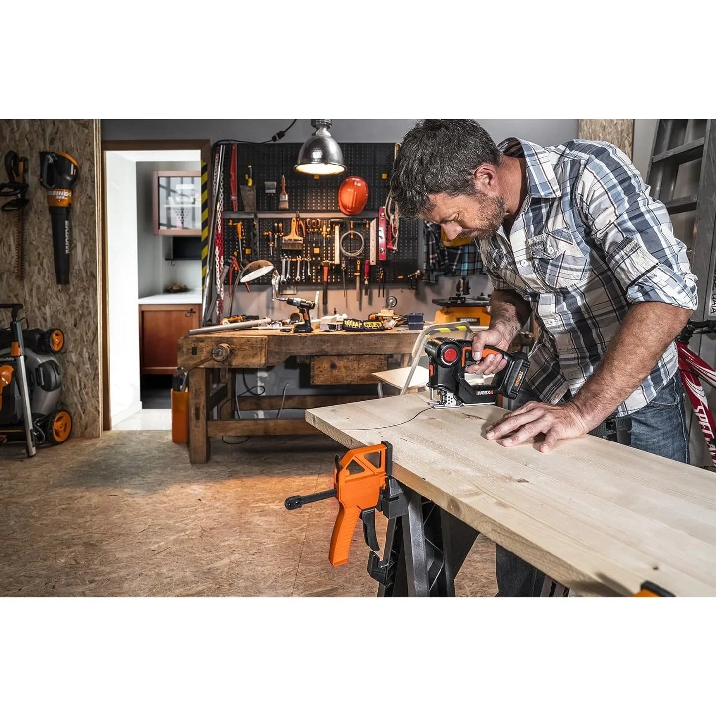 WORX WX550L.9 20V Power Share Axis Cordless Reciprocating & Jig Saw (Tool Only)