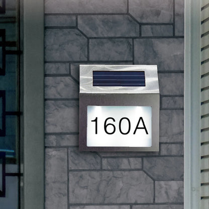 House Number Waterproof Solar LED Address Sign