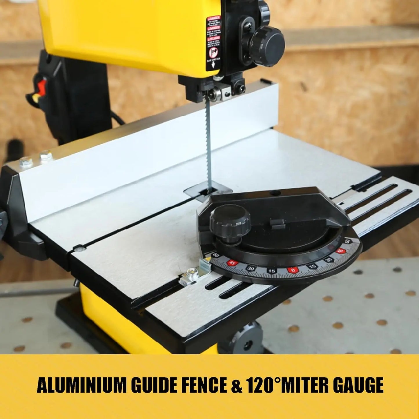 Woodskil 9-Inch 2500FPM Band Saw with Steel Base, Cast Table, Removable Key - Benchtop