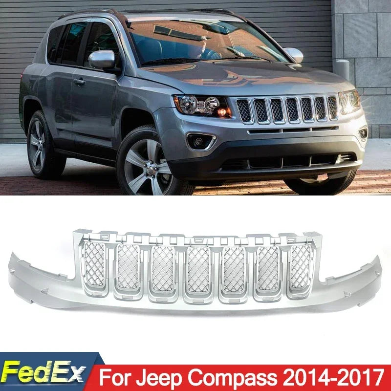 2014-2017 Jeep Compass Chrome Front Bumper Grille Insert