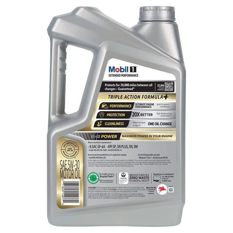 Extended Performance Full Synthetic Motor Oil 5W-30, 5 qt (3 Pack)