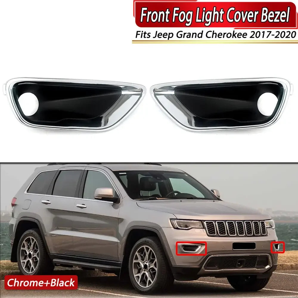 2017-2020 Jeep Grand Cherokee Front Fog Light Cover Bezel Chrome