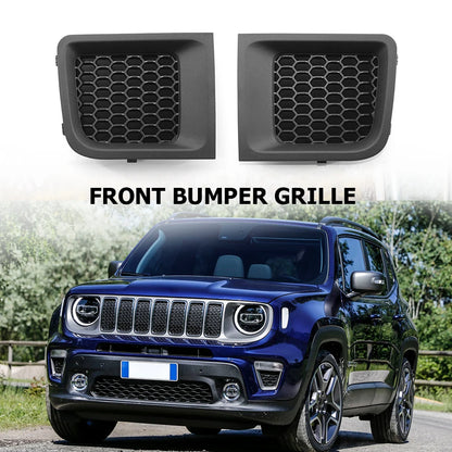 2015-2020 Jeep Renegade Front Bumper Bezel Black Left/Right Mesh Grille