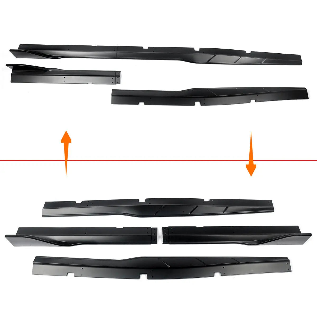 2015-2022 Dodge Charger SRT Track Style Matte Black Rocker Panel Side Skirts