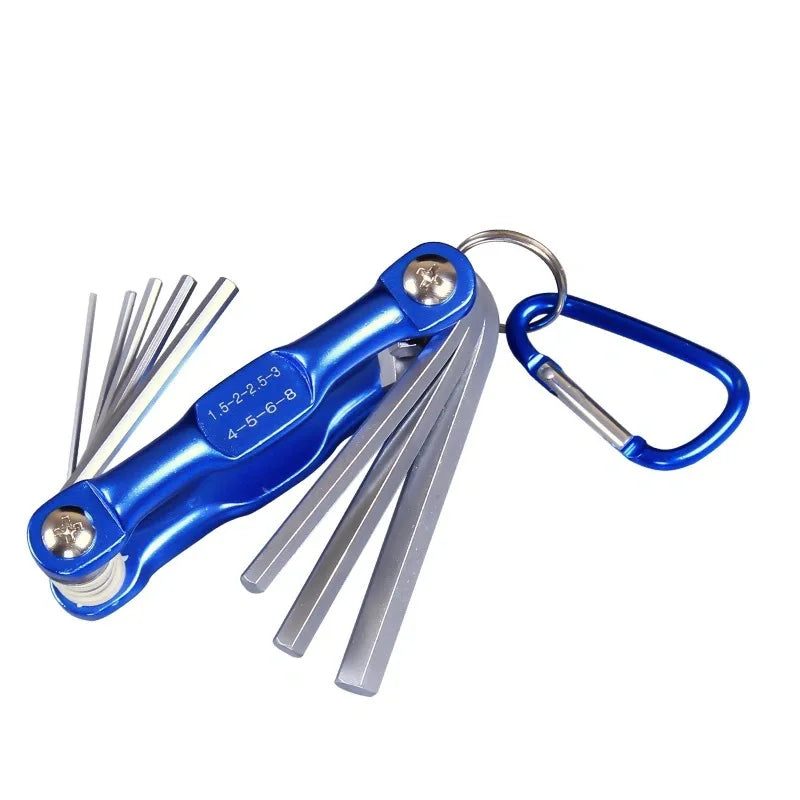 Portable Folding Allen Wrench Set Metal Metric System Torx Hexagonal Spanner Screwdriver Hex Key