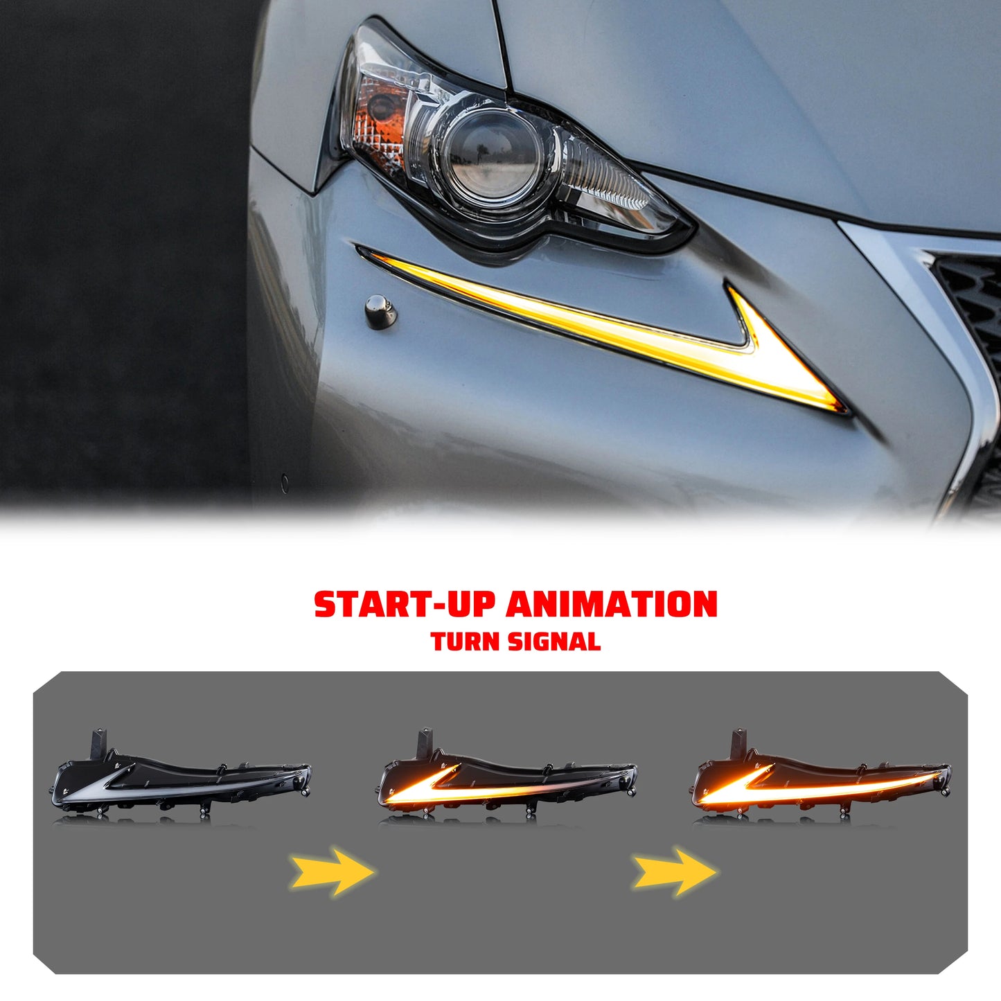 2013-2020 Lexus IS250 IS350 IS200t IS300 ISF LEF Blue Start-up Animation Sequential Indicator Replacement Assembly