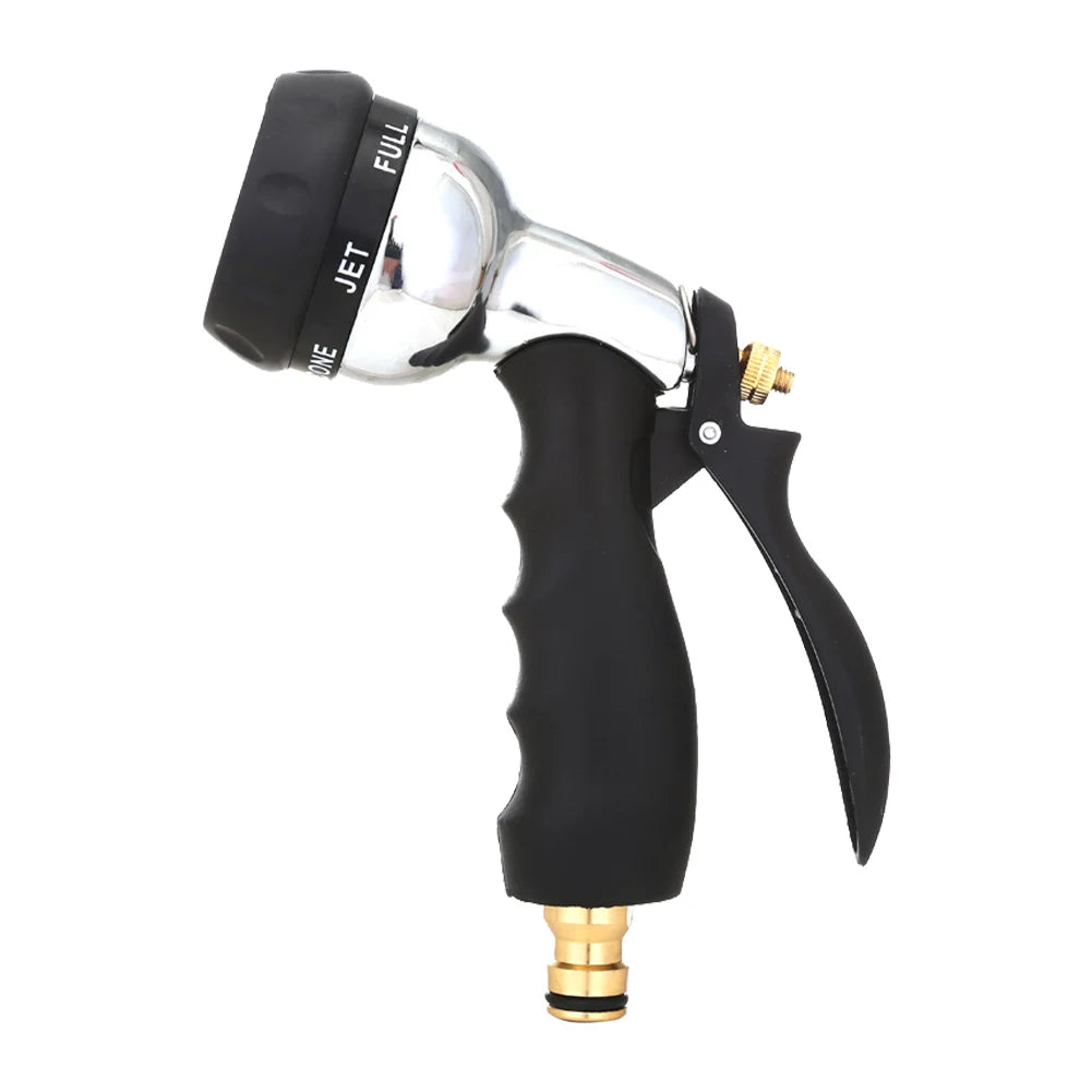 High Pressure Watering Hose Nozzle Rust Prevention with Rubber Handle