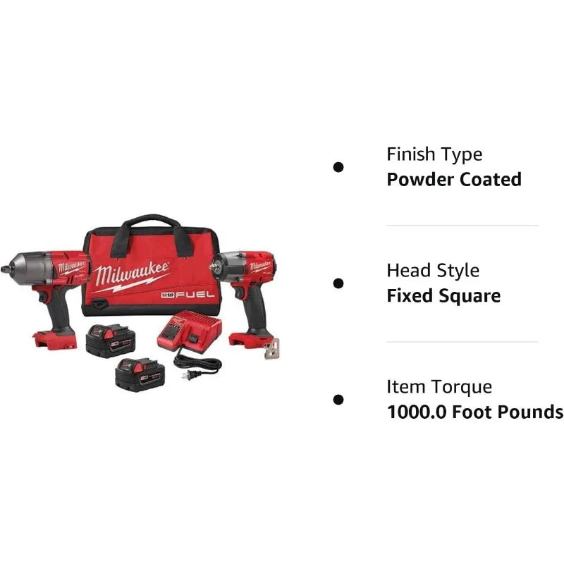 Milwaukee 2 Pc. M18 FUEL High Torque & Mid Torque Impact Wrench Auto Combo Kit