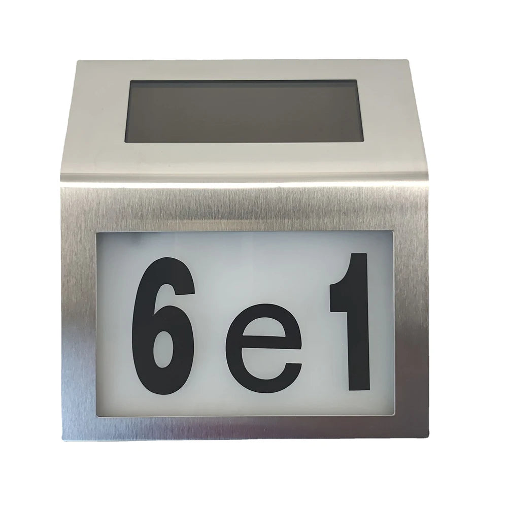 House Number Waterproof Solar LED Address Sign