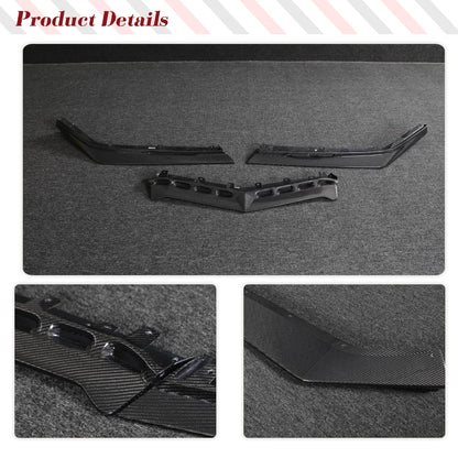 2020-2024 Chevy Corvette Real Carbon Fiber Front Spoiler Splitter