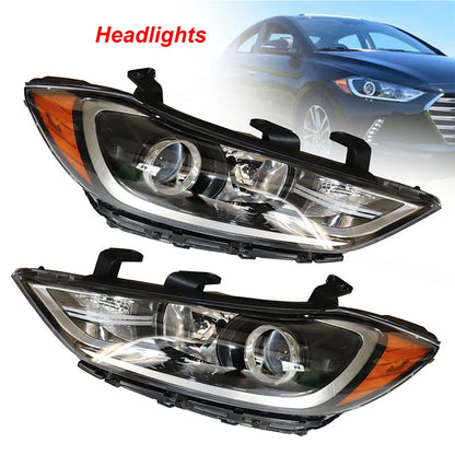 2017-2018 Hyundai Elantra Headlights Daytime Running Lights Left+Right LED