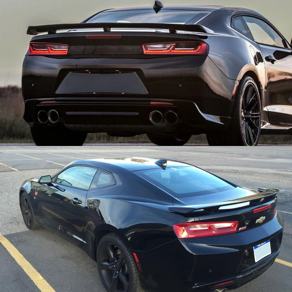 2016-2023 Chevy Camaro RS SS ZL1 ABS Rear Trunk Spoiler Gloss Black