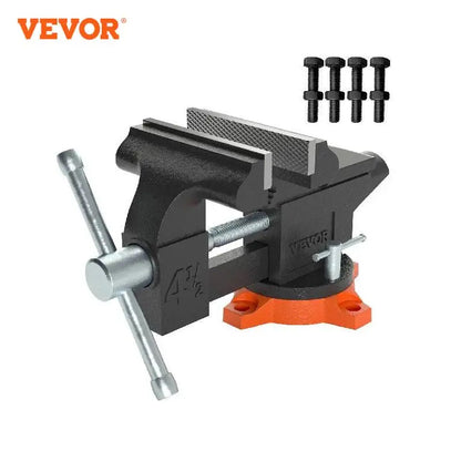 Bench Vise 4.5" 6" 6.5" Multipurpose with Swivel Base & Anvil