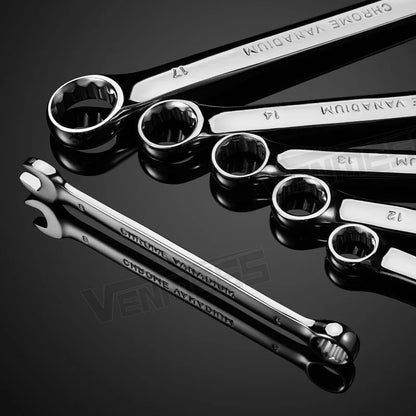 Combination Wrench Set in Roll-up Pouch,Metric