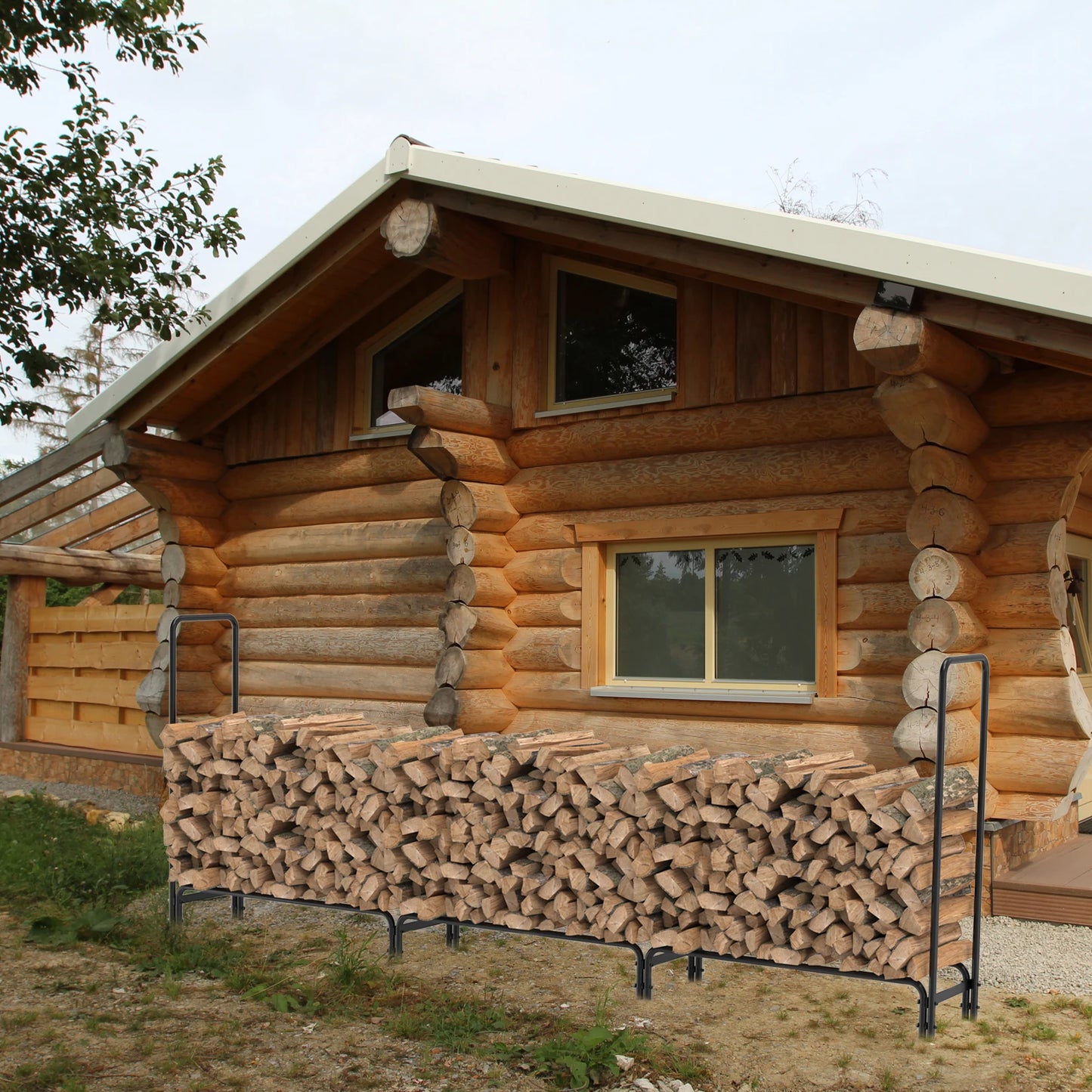 Outdoor Fire Wood Log Rack for Fireplace