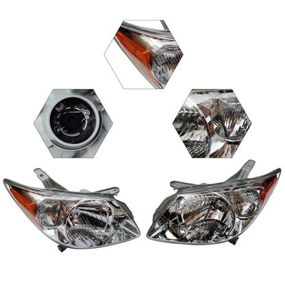 2005-2008 Pontiac Vibe Left and Right With Bulb 2Pc Headlight Headlamp Assembly