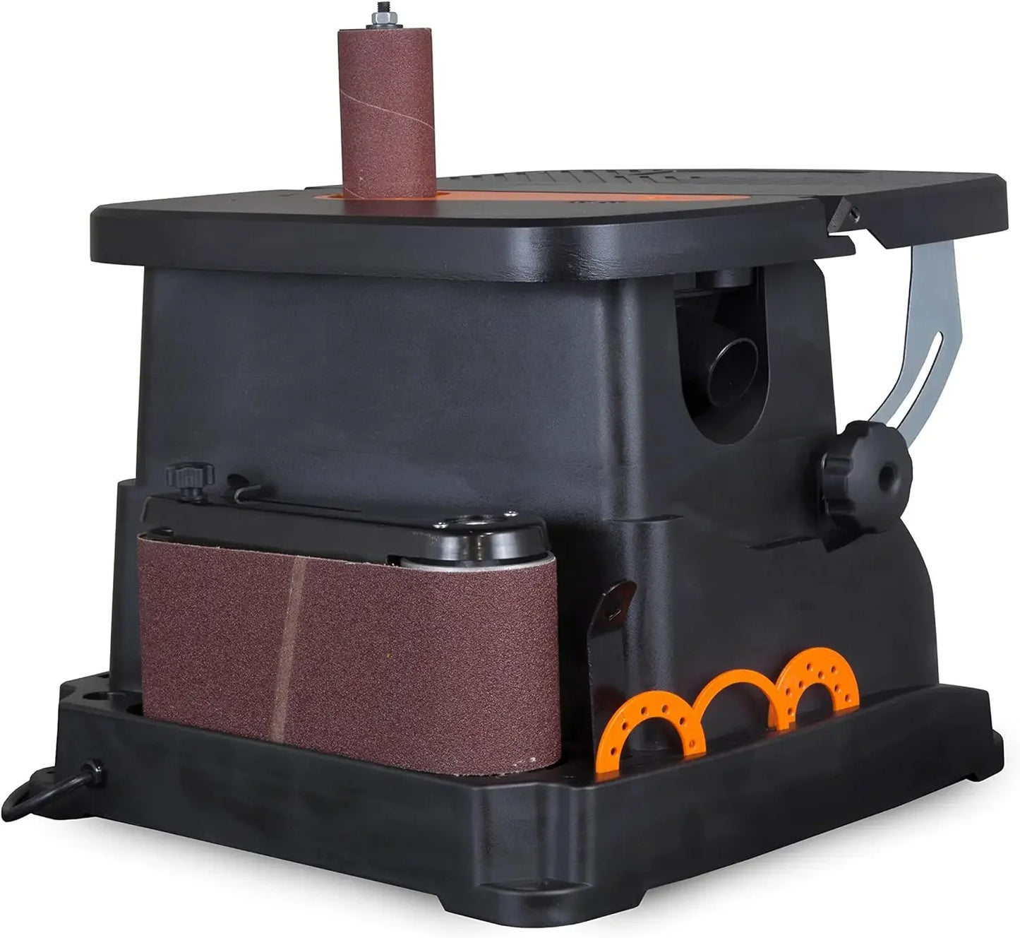 Oscillating Belt & Spindle Sander The 3.5-amp Motor Oscillates The Belt & Spindle 58 Times Per Minute W/ A 5/8-inch Stroke