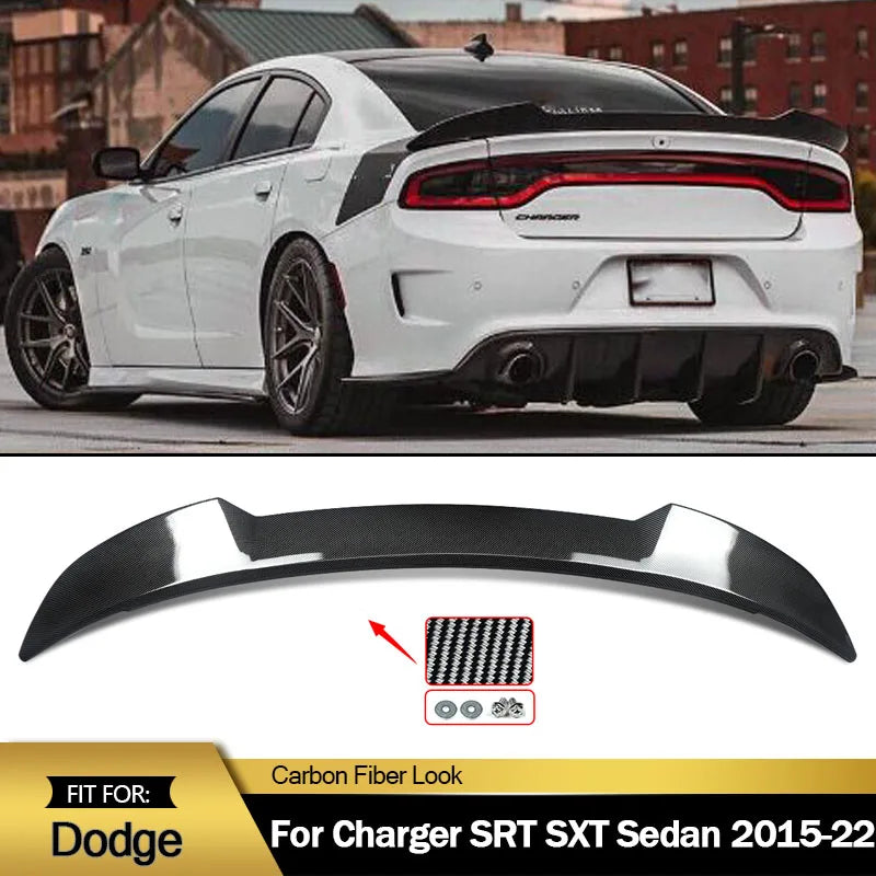 2011-2022 Dodge Charger SRT Rear Spoiler Wing CARBON FIBER Finish