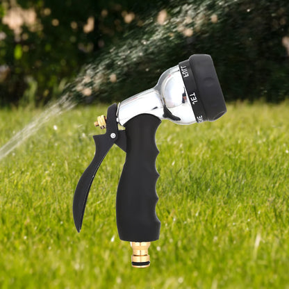 High Pressure Watering Hose Nozzle Rust Prevention with Rubber Handle