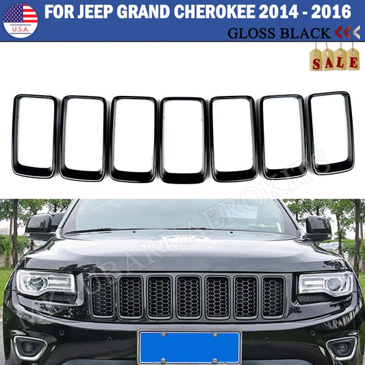 2014-2016 Jeep Grand Cherokee Grille Insert Gloss Black