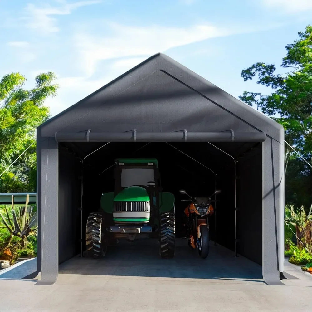 10x20 Ft. Carport Heavy Duty Portable Garage with Removable Sidewalls and Doors