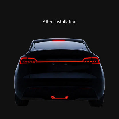 Tesla Model 3 Y 2019-2023 LED Through Trunk Modified Rear Taillight Flowing Turn Signal Dynamic DRL Auto Lamp