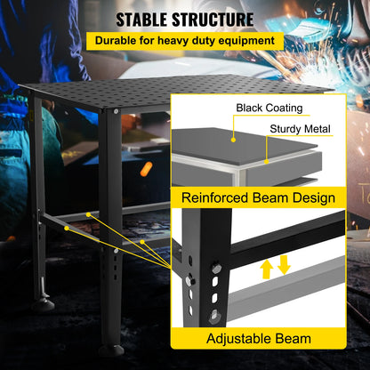 36x24Inch Workbench Adjustable Height