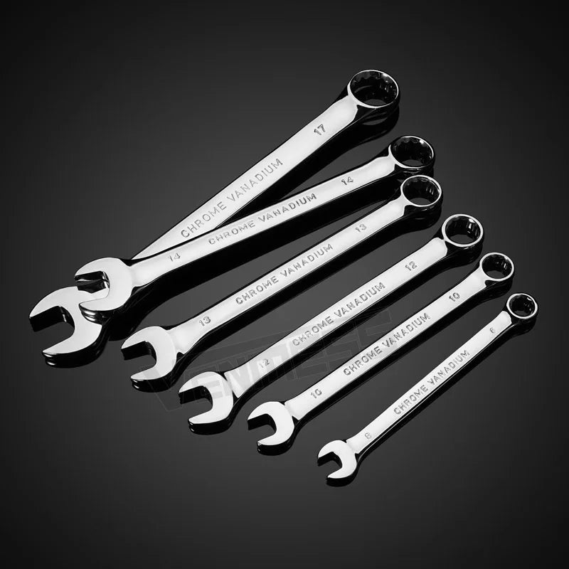 Combination Wrench Set in Roll-up Pouch,Metric