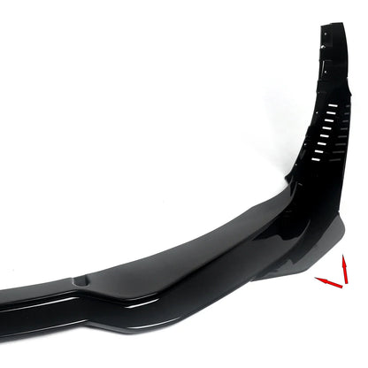 2014-2019 Corvette C7 Z06 Stage 3 Front Lip Splitter + Side Winglets Gloss Black/Carbon Fiber