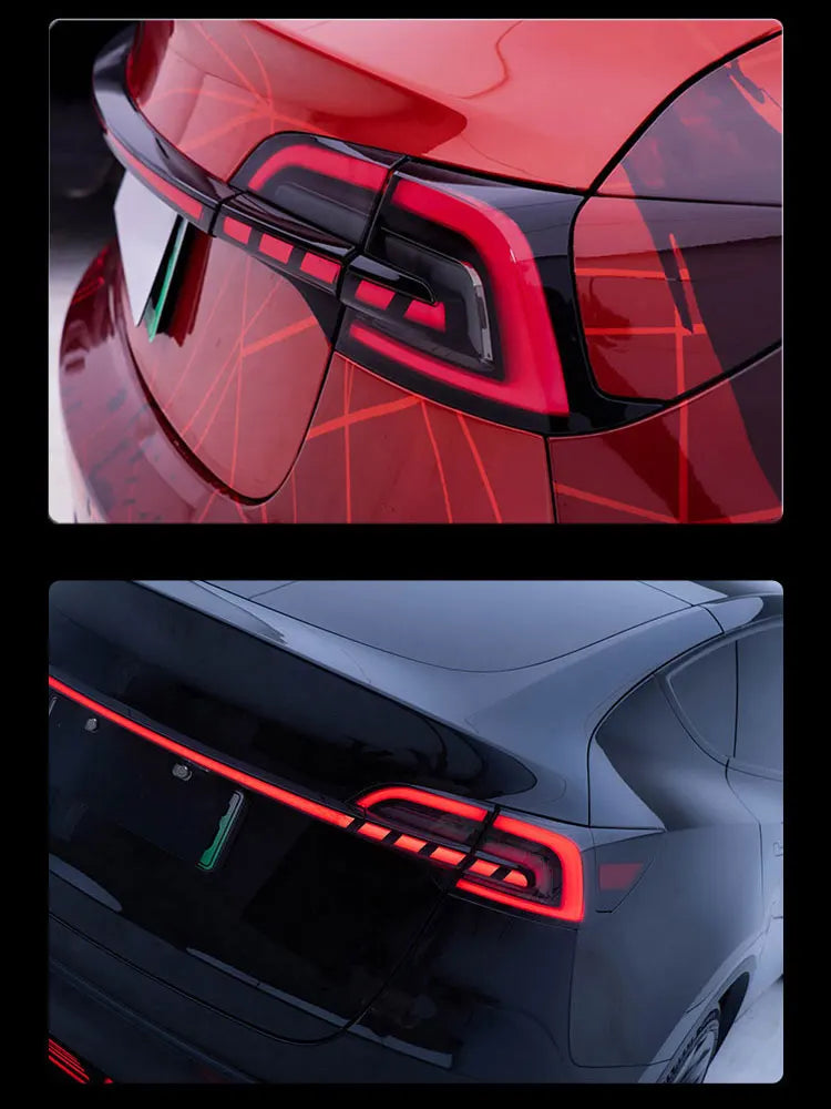 Tesla Model 3 Y 2019-2023 LED Through Trunk Modified Rear Taillight Flowing Turn Signal Dynamic DRL Auto Lamp