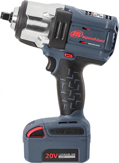 Ingersoll Rand W7152-K12 1/2" Cordless Impact Wrench and 1 Battery Kit, 4 Power Modes, Brushless Motor, 1500 ft/lbs Nut Busting