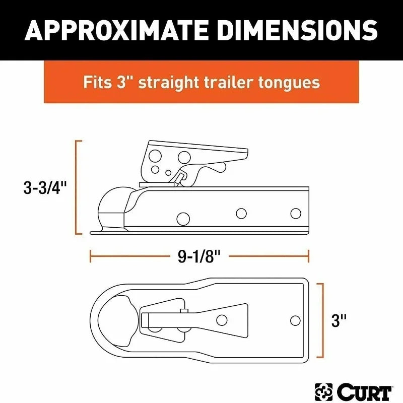 2000 lbs.Trailer Coupler for 1-7/8" Hitch Ball