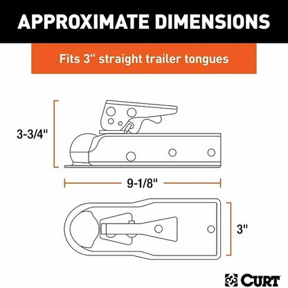 2000 lbs.Trailer Coupler for 1-7/8" Hitch Ball